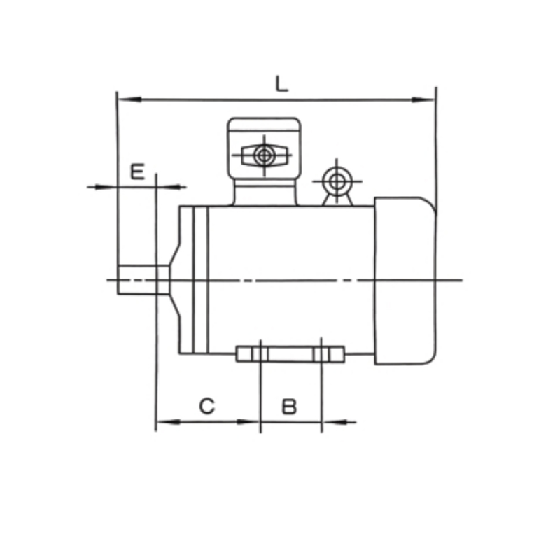 機(jī)座帶底腳、端蓋上無(wú)凸緣的電動(dòng)機(jī)(B3)